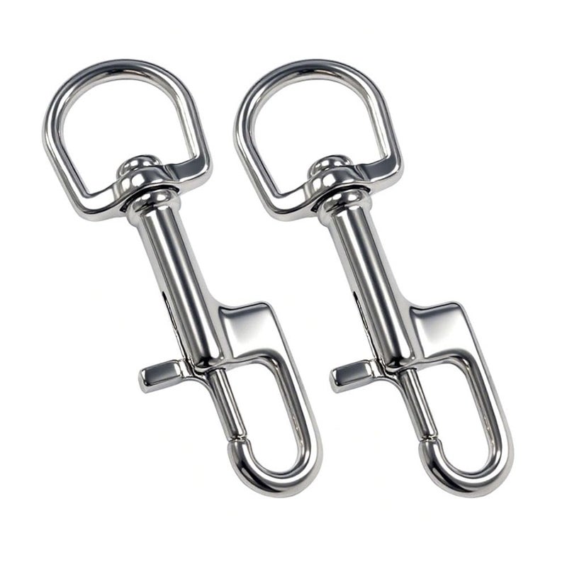QAVBFA 2 PCS Swivel Bolt Snap Diving Clips – Premium Stainless Steel Single Ended Snap Hooks Buckle for Pet Leash, Scuba Diving, and More (2PCS-100mm) - Image 1